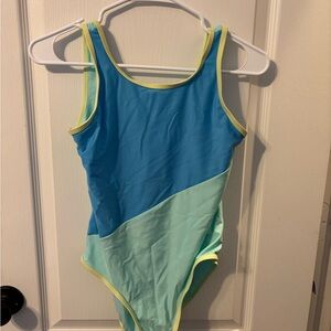 Girls colorblock one pice swimsuit